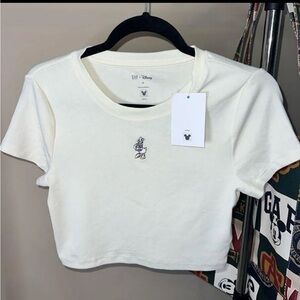 Disney and Gap Daisy Duck crop top/ baby tee